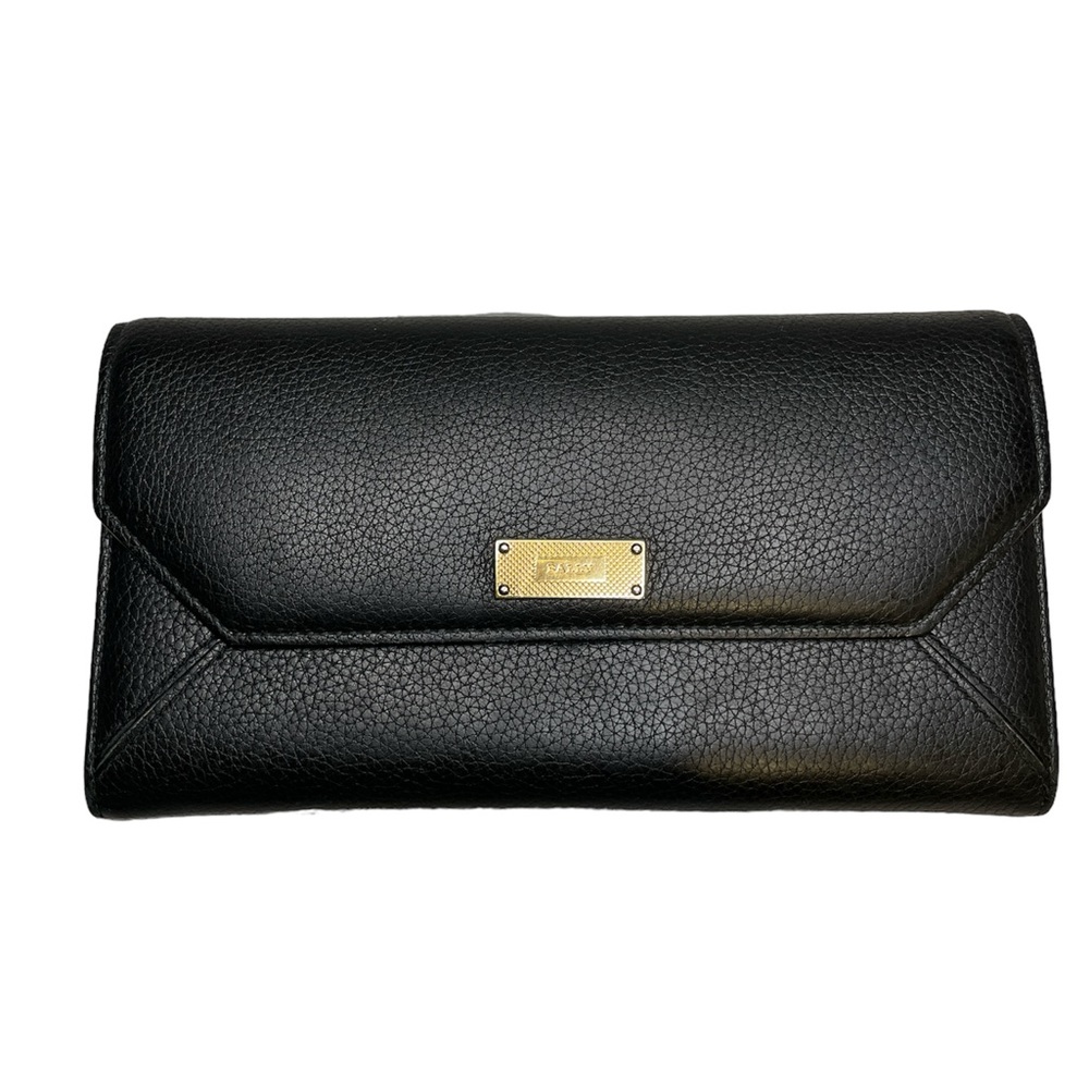 Bally Linney Suzy Black Leather Wallet with Gold Hardware in EUC - Picture 2 of 9